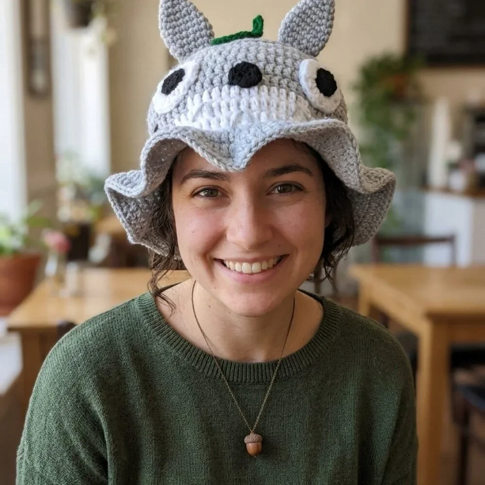 Handmade Totoro Crochet Bucket Hat New - Picture 2 of 9